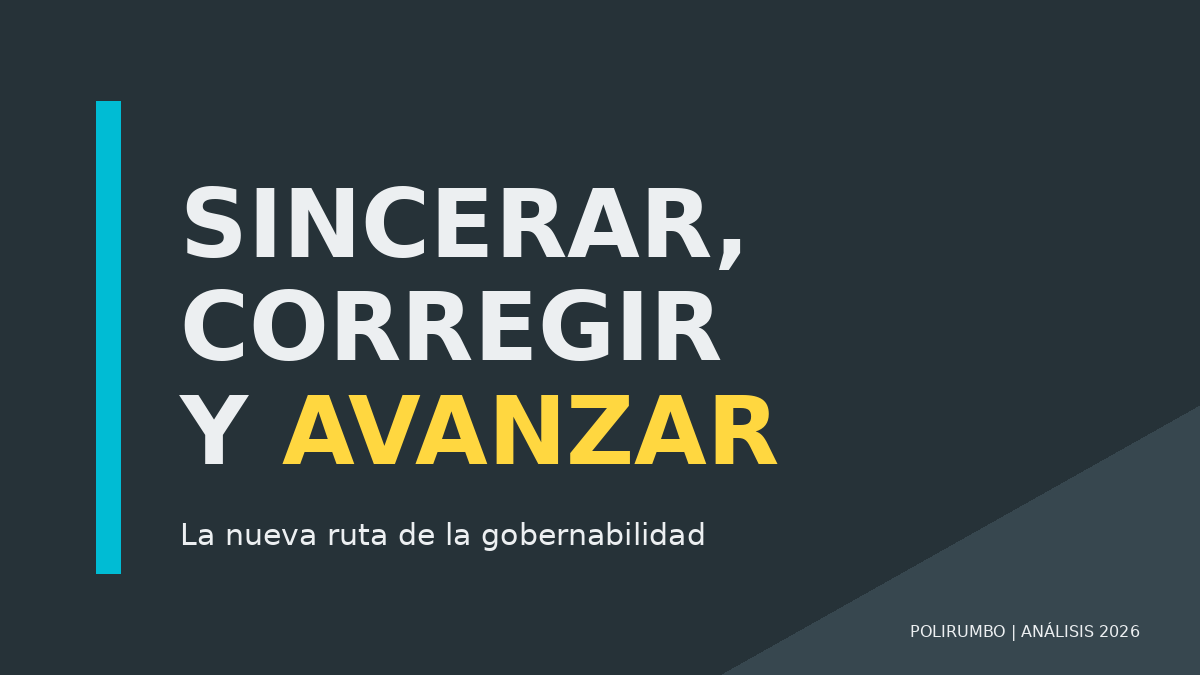 Sincerar, corregir y avanzar: La nueva ruta de la gobernabilidad